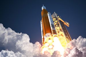 Adobe stock image of rocket launch.